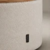 Spazio Ottoman | Boucle Storage Ottoman with Wood Lid