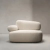 Luxury beige boucle arm chair