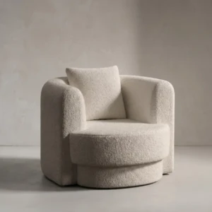Luxury Beige Boucle Arm Chair in UAE