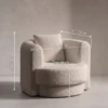 Luxury Beige Boucle Arm chair in UAE
