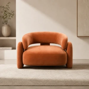 Luxury velvet arm chair in UAE