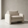ZAIRA BEIGE BOUCLE ARM CHAIR - luxury furniture Dubai UAE