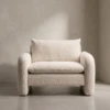 ZAIRA BEIGE BOUCLE ARM CHAIR - luxury furniture Dubai UAE