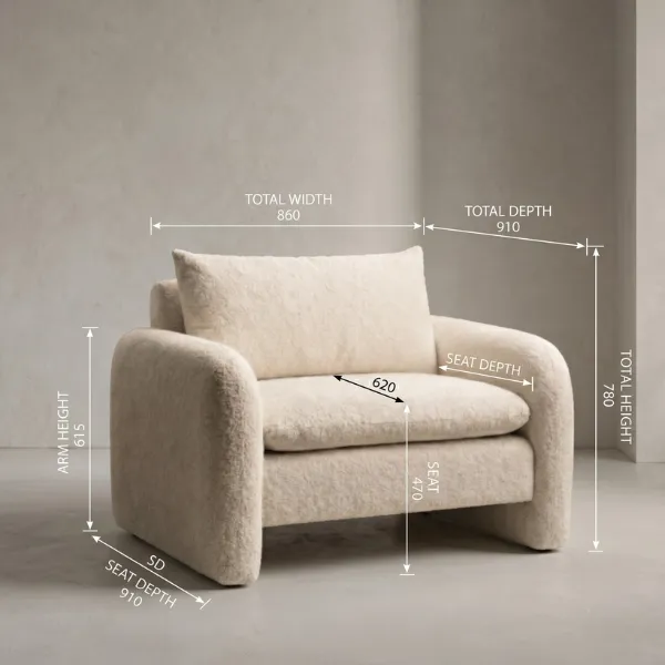 Luxury Beige Arm Chair in UAE