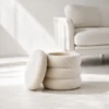 Zena Ottoman – Luxury Tiered Boucle Accent Seat
