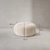 ZITA BEIGE BOUCLE OTTOMAN - luxury furniture Dubai UAE