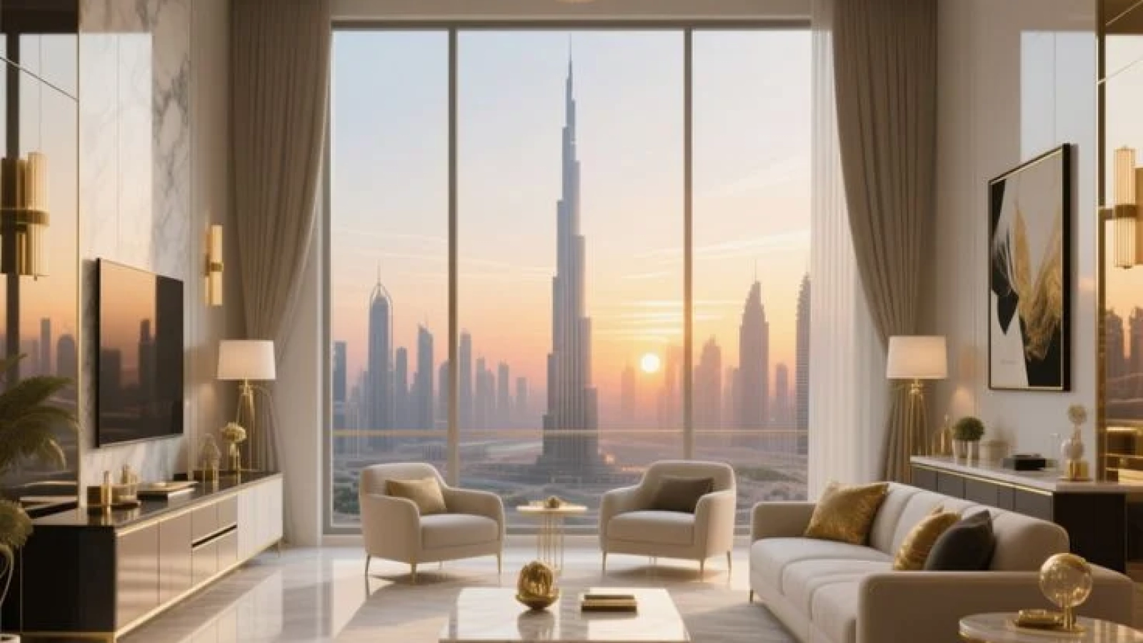 Best luxury furniture brands in Dubai modern luxury living room interior