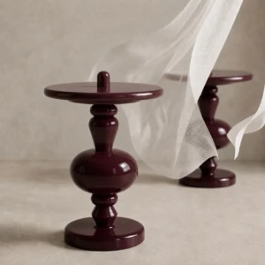 Cherry Table – Calacatta Viola Marble Inspired Accent