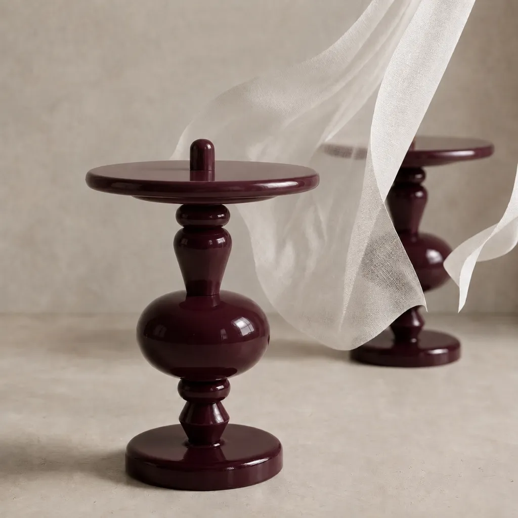 Cherry Table – Calacatta Viola Marble Inspired Accent