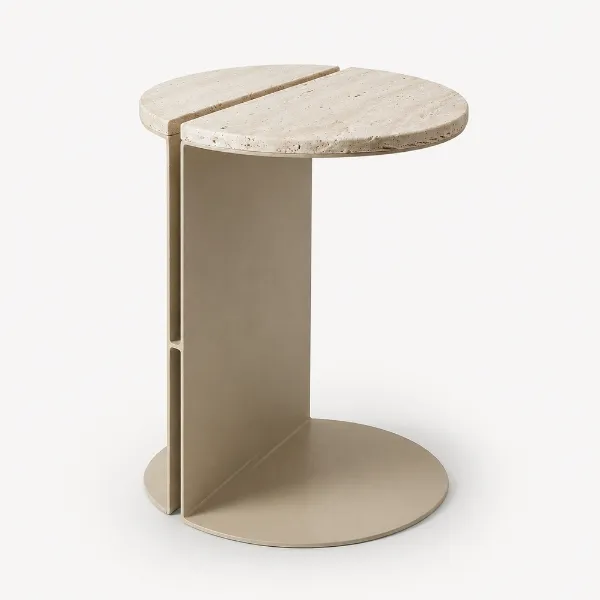 Buy Villina Side Table UAE | Luxury Faux Marble Accent Table