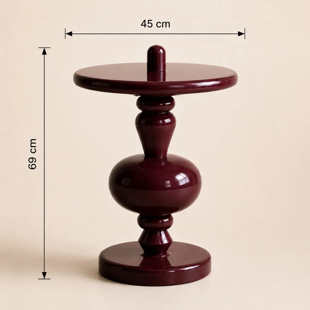 Cherry Table – Calacatta Viola Marble Inspired Accent