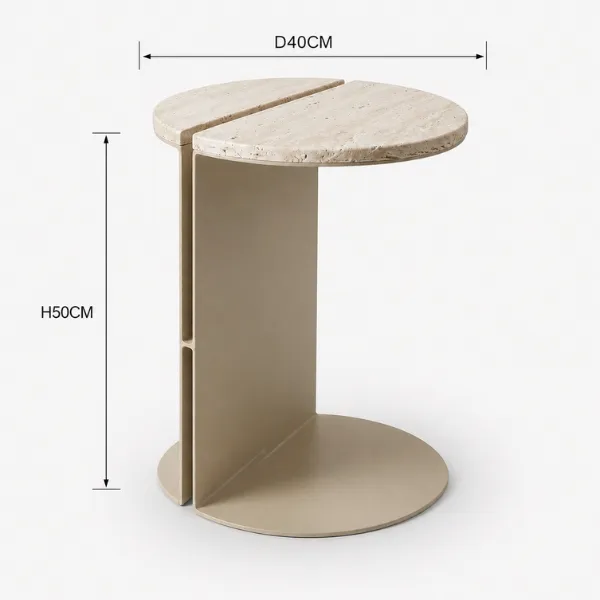 Buy Villina Side Table UAE | Luxury Faux Marble Accent Table