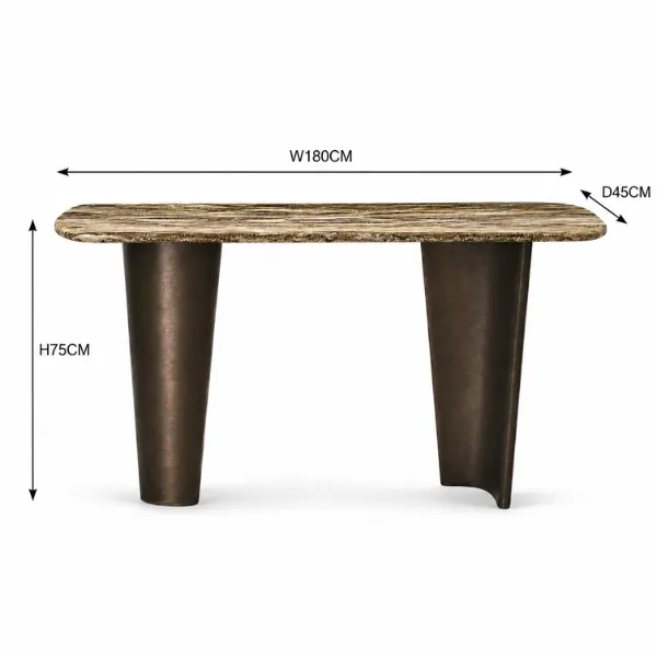 Buy Cantina Console Table UAE | Luxury Faux Marble Surface