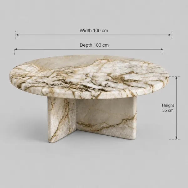 Verona Console Table UAE – Sculptural Artificial Marble Accent for Luxury Interiors | Majestic Home