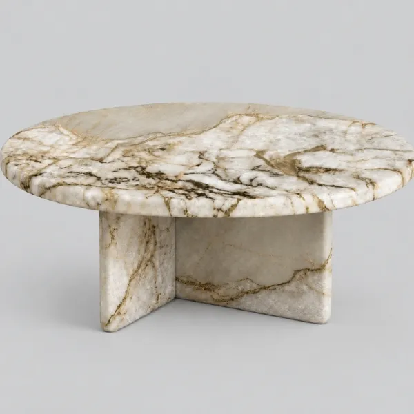 Verona Console Table UAE – Sculptural Artificial Marble Accent for Luxury Interiors | Majestic Home