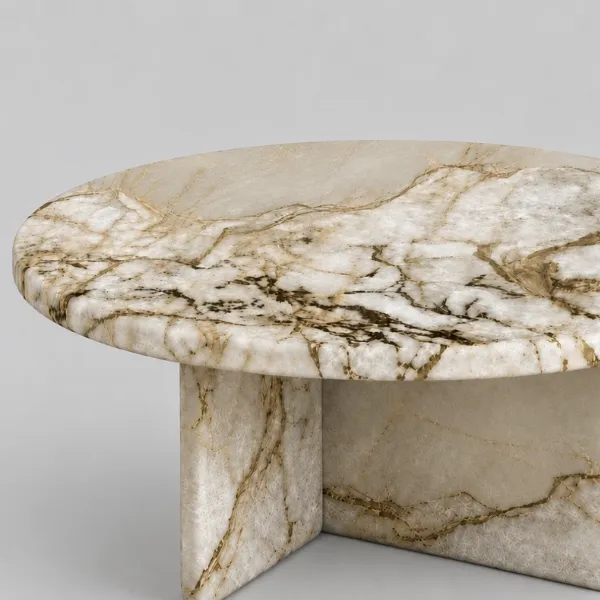 Verona Console Table UAE – Sculptural Artificial Marble Accent for Luxury Interiors | Majestic Home