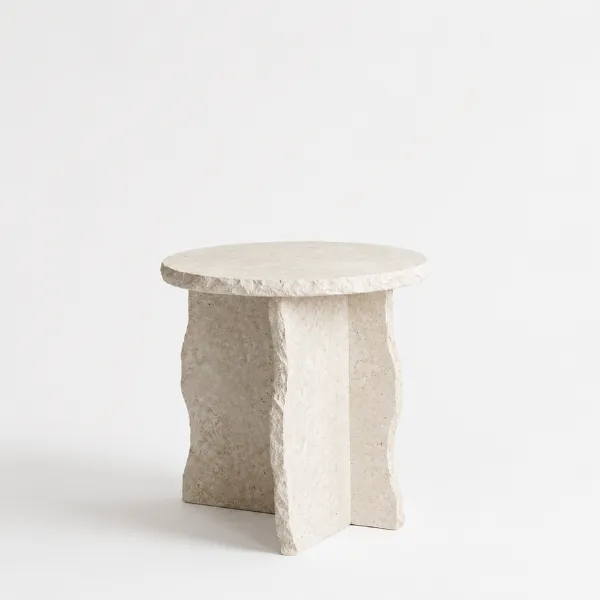 Bloosy Side Table | Natural Travertine Stone Furniture