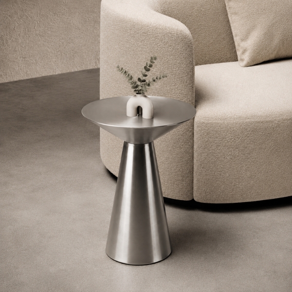 Buy Cascina Side Table UAE | Luxury Metallic Iron Accent Table