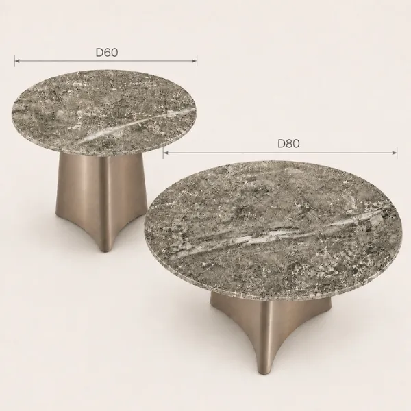 Buy Musina Coffee Table UAE | Luxury Faux Marble Nesting Set