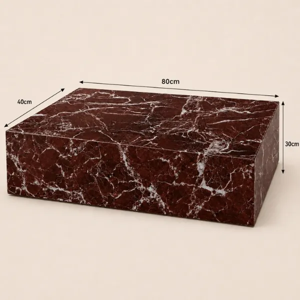 Buy Susanna Coffee Table UAE | Luxury Monolithic Veined Marble