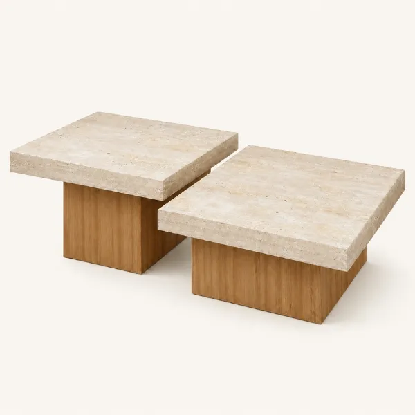 Vilana Nesting Sintered Stone Coffee Table Set of 2