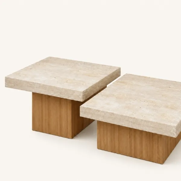Vilana Nesting Sintered Stone Coffee Table Set of 2