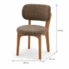 ALPHA DINING CHAIR - FABRIC & RUBBER WOOD DINING CHAIR - luxury furniture Dubai UAE