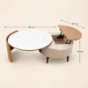 Astoria Beige Storage Coffee Table – Hidden Storage - luxury furniture Dubai UAE