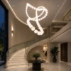 Auram Pendant Light – Sculptural Stone & Wood Chandelier
