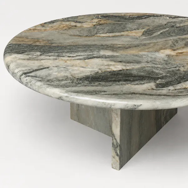 Aurelina Coffee Table UAE | Beige & Green Marble 100cm