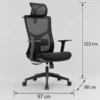 Clarina Ergonomic Mesh Office Chair – High-Back Executive Chair with Headrest - luxury furniture Dubai UAE