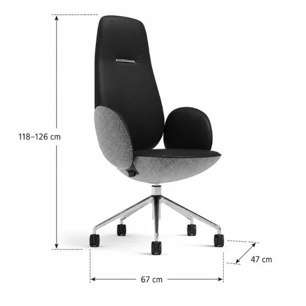 Cora Office Chair | Genuine Leather Executive Chair with 3-Tilt Lock