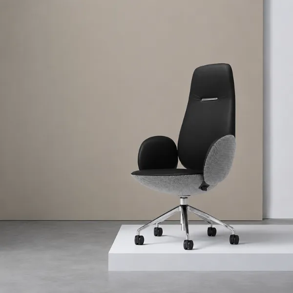 Cora Office Chair | Genuine Leather Executive Chair with 3-Tilt Lock