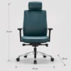 Elle Executive Office Chair – Premium Synthetic Leather Ergonomic Chair with Headrest - luxury furniture Dubai UAE