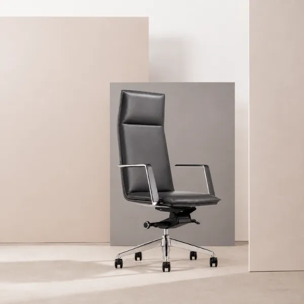 Gabrina Office Chair | Aniline Leather Executive Chair, ANSI/BIFMA Certified