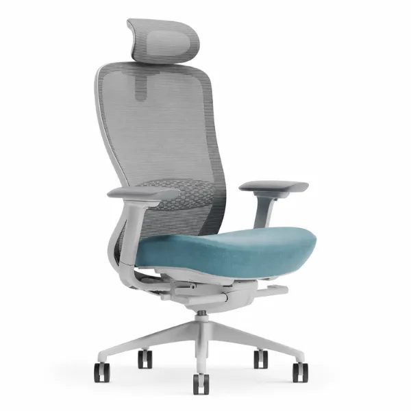 Irena Office Chair - Ergonomic Mesh Chair | Teal & Grey