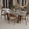 Karla Dining Table | Modern Matte Grey Wood Dining Table