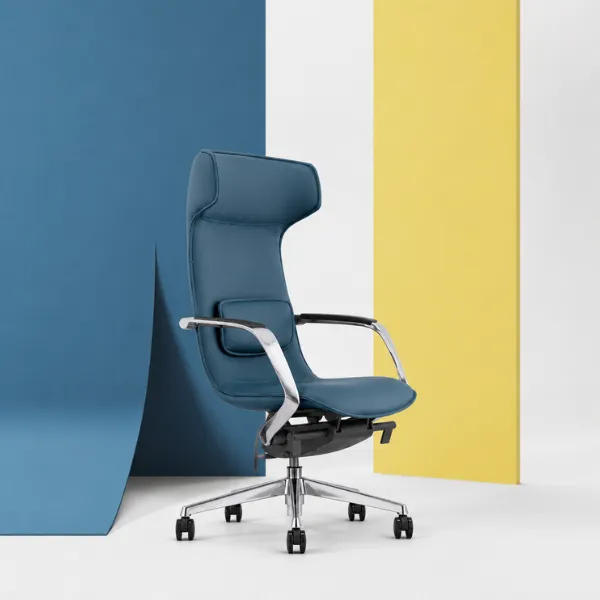 Luvana Office Chair | Aniline Leather Executive Chair with Lumbar Support