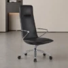 Lyda Office Chair | Aniline Leather Executive Chair with 4-Tilt Lock