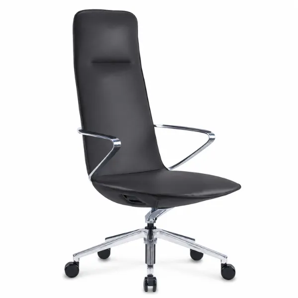 Lyda Office Chair | Aniline Leather Executive Chair with 4-Tilt Lock