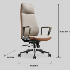 Lifana Executive Office Chair – PU Leather High-Back | AED 975