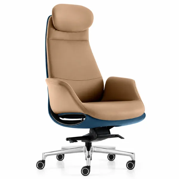 Mirella Office Chair | Two-Tone Leather Executive Chair with Synchro Tilt