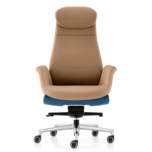 Mirella Office Chair | Two-Tone Leather Executive Chair with Synchro Tilt