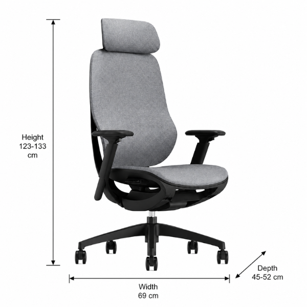 Candina Office Chair | Ergonomic Mesh Chair with Adjustable Headrest