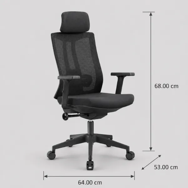 Offina Ergonomic Mesh Office Chair with Headrest | AED 900