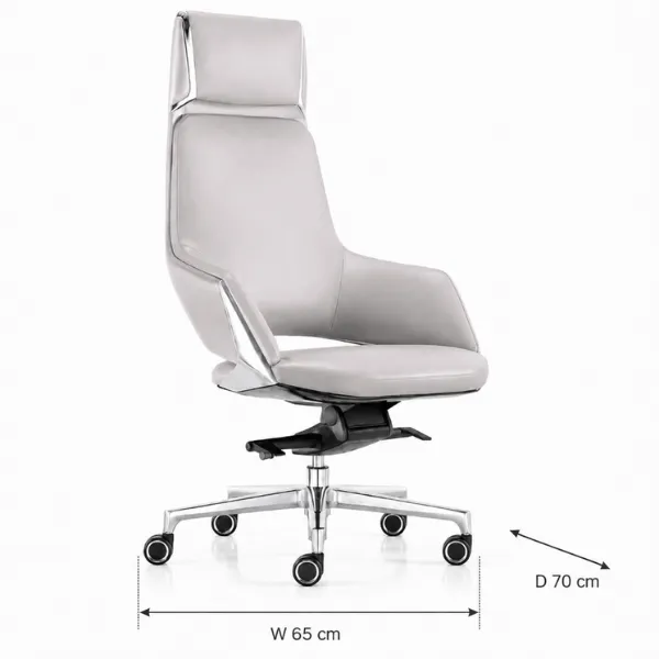 Rena Office Chair | Aniline Leather Executive Chair with Synchro Tilt