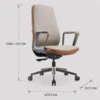 Rufina Executive Office Chair – PU Leather Mid-Back | AED 1200