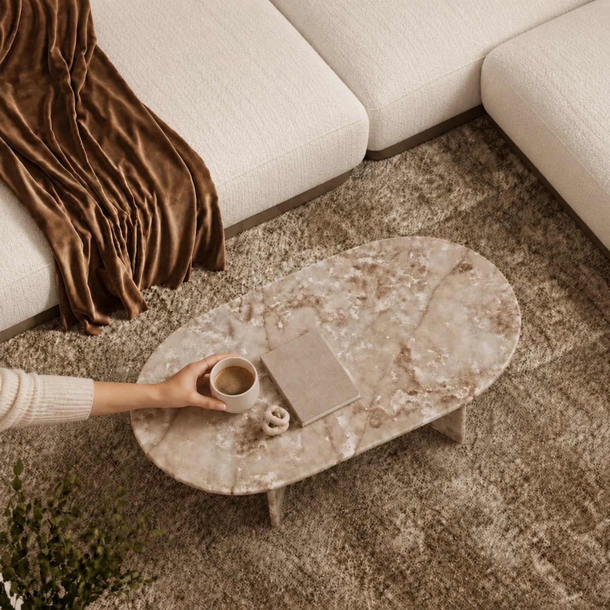 Savona Coffee Table UAE | Luxury Marble Accent Table