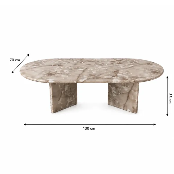 Savona Coffee Table UAE | Luxury Marble Accent Table