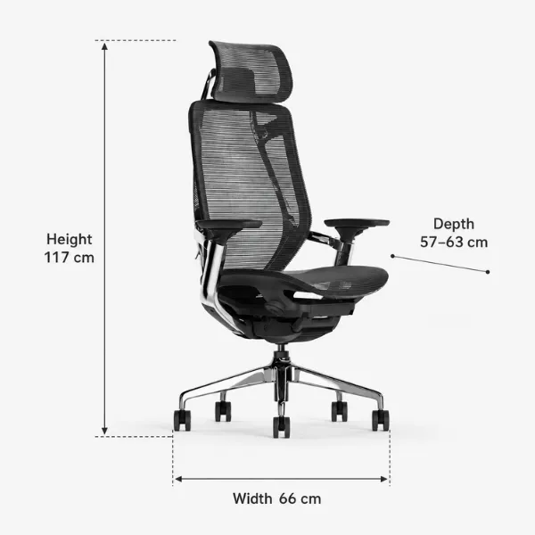 Tania Office Chair | Ergonomic Mesh Chair with Chrome Base